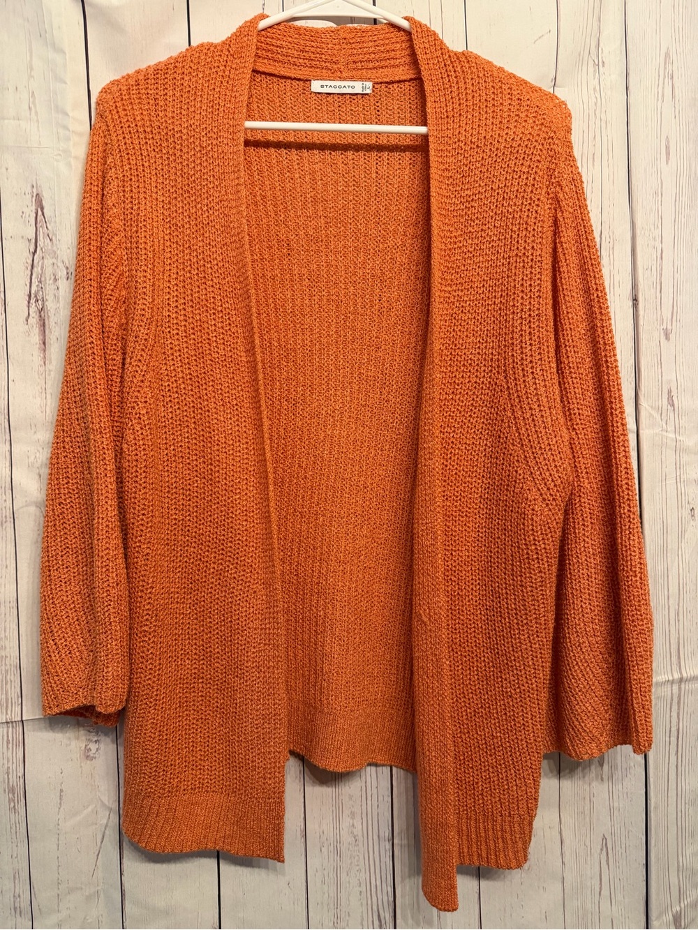 Staccato Open-Front Cardigan Sweater - Orange